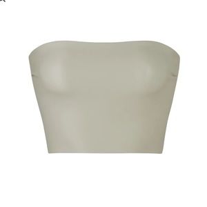 SKIMS Faux Leather Tube Top-SHELL (Small)
